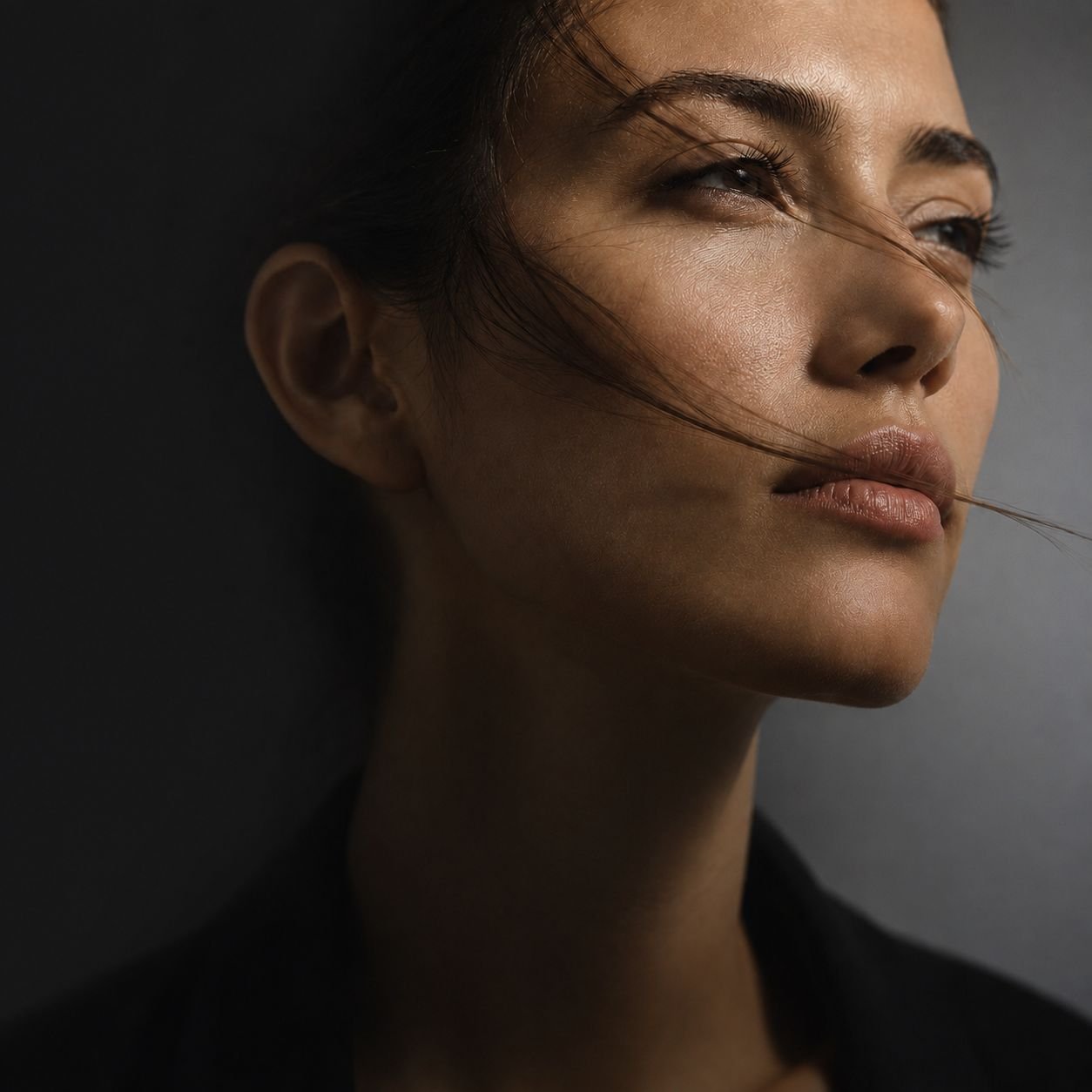 A woman smiling with quiet confidence
